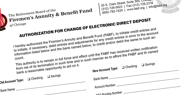 Direct Deposit Account Changes